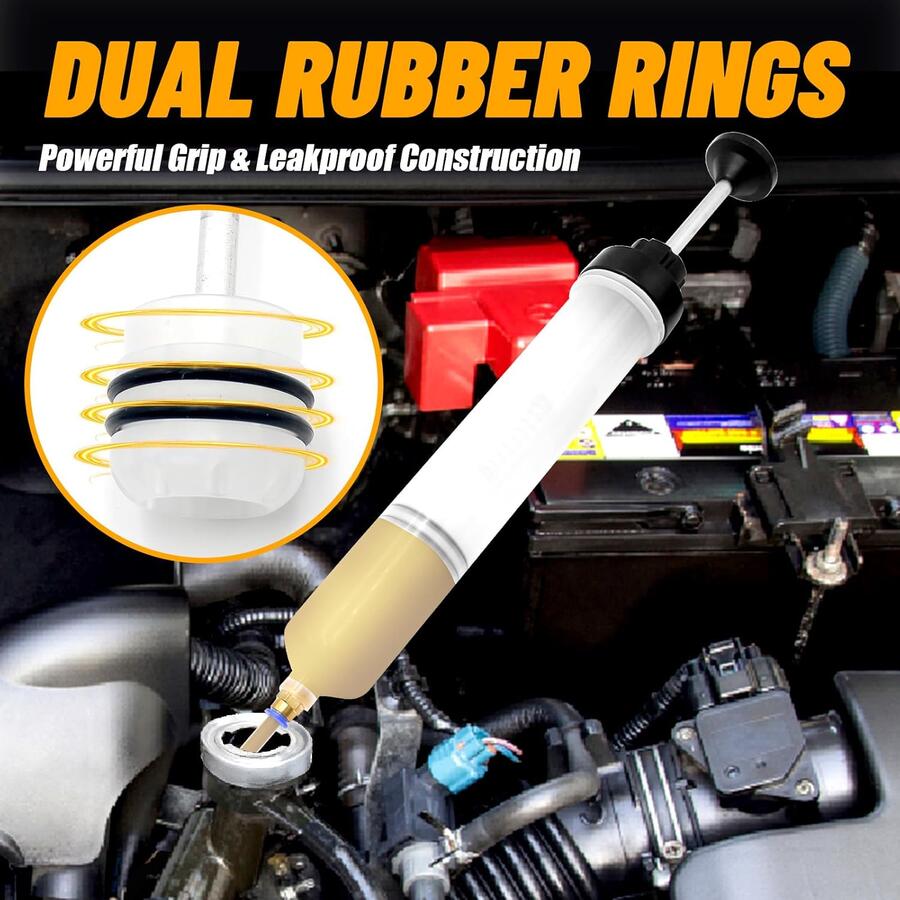 POMPA MANUALE A SIRINGA DI ASPIRAZIONE PER ESTRAZIONE OLIO GASOLIO LIQUIDO 500ML