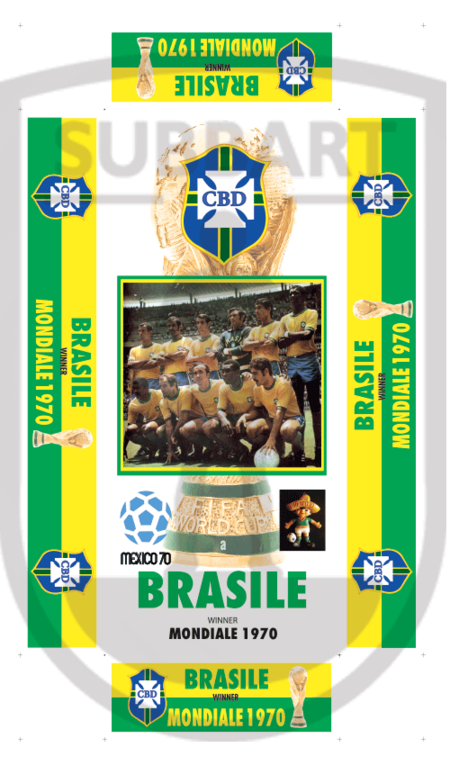 SCATOLA PERSONALIZZATA BRASILE WORLD CUP 1970