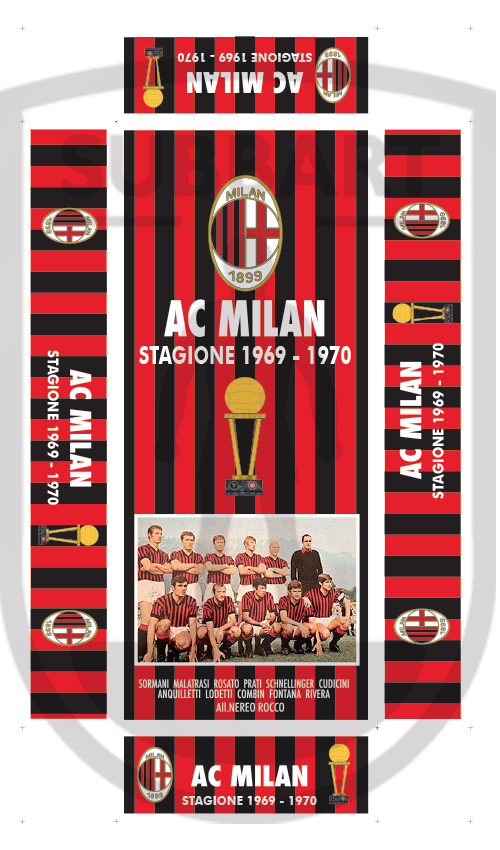 SCATOLA PERSONALIZZATA AC MILAN 1969/70