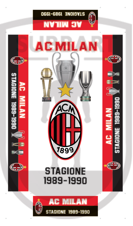 SCATOLA PERSONALIZZATA AC MILAN 1989/90
