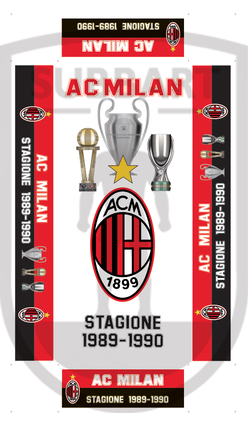 SCATOLA PERSONALIZZATA AC MILAN 1989/90