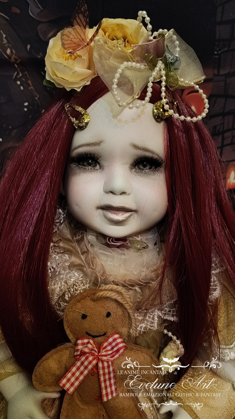 Gingerella Bambola  fatta a mano in porcellana