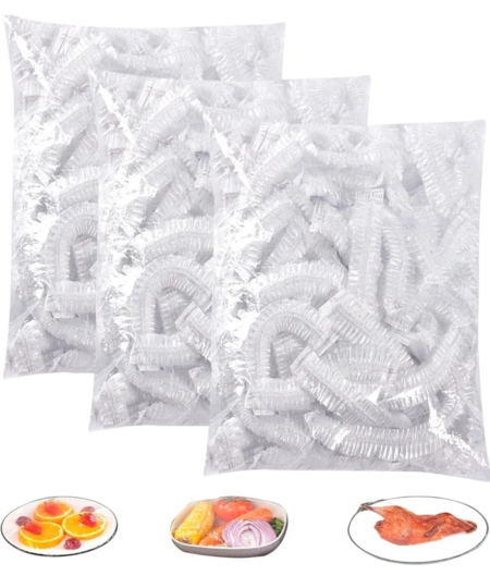 100 SACCHETTI SALVAFRESCHEZZA COPRI ALIMENTICOPERTURA A CUFFIA CON ELASTICO 