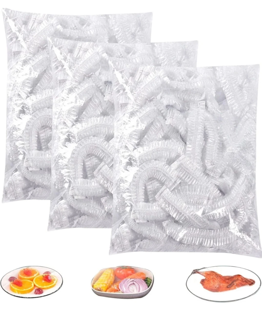 100 SACCHETTI SALVAFRESCHEZZA COPRI ALIMENTICOPERTURA A CUFFIA CON ELASTICO 