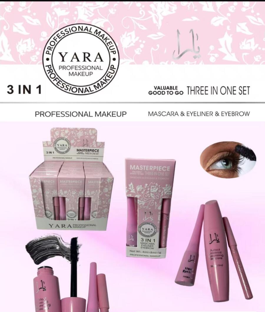 MASTERPIECE MASCARA 3 IN 1+EYELINER+MATITA NERA (Dupe YARA)*
 [Conf.da 12 pezzi]