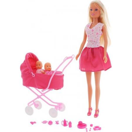 Steffi Love con carrozzina sunshine twins - Simba - 8060 - 3+