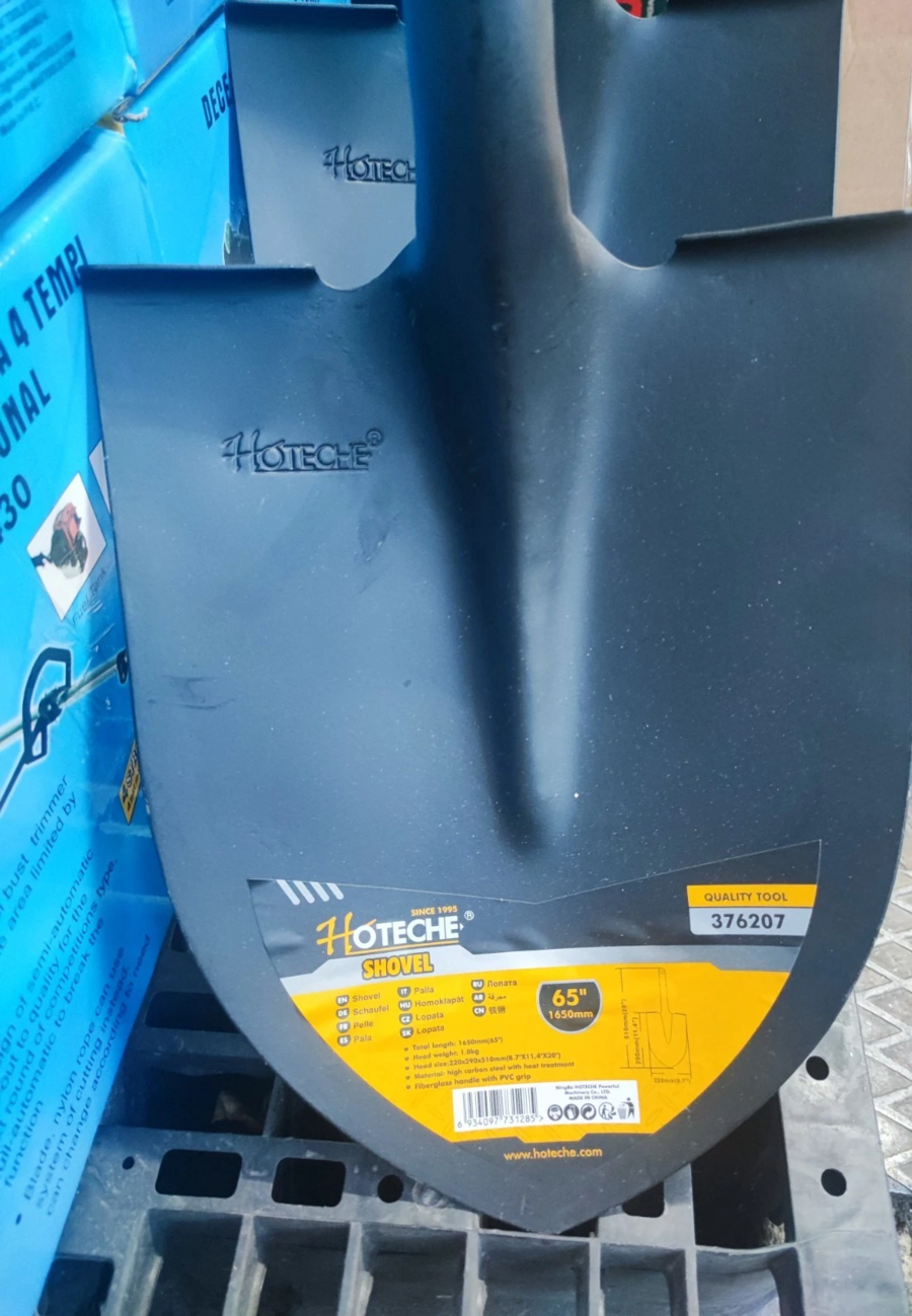 PALA DA GIARDINO 165cm PER GIARDINAGGIO E EDILIZIA A PUNTA VANGA BADILE MULTIUSO