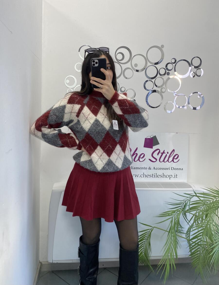 NOVITÀ Pull rombi in misto lana