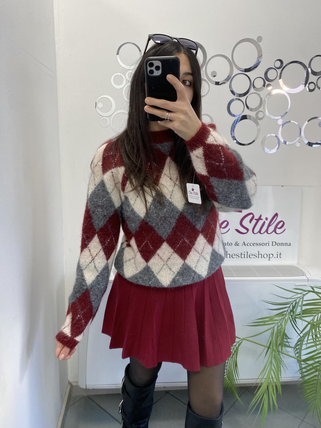 NOVITÀ Pull rombi in misto lana