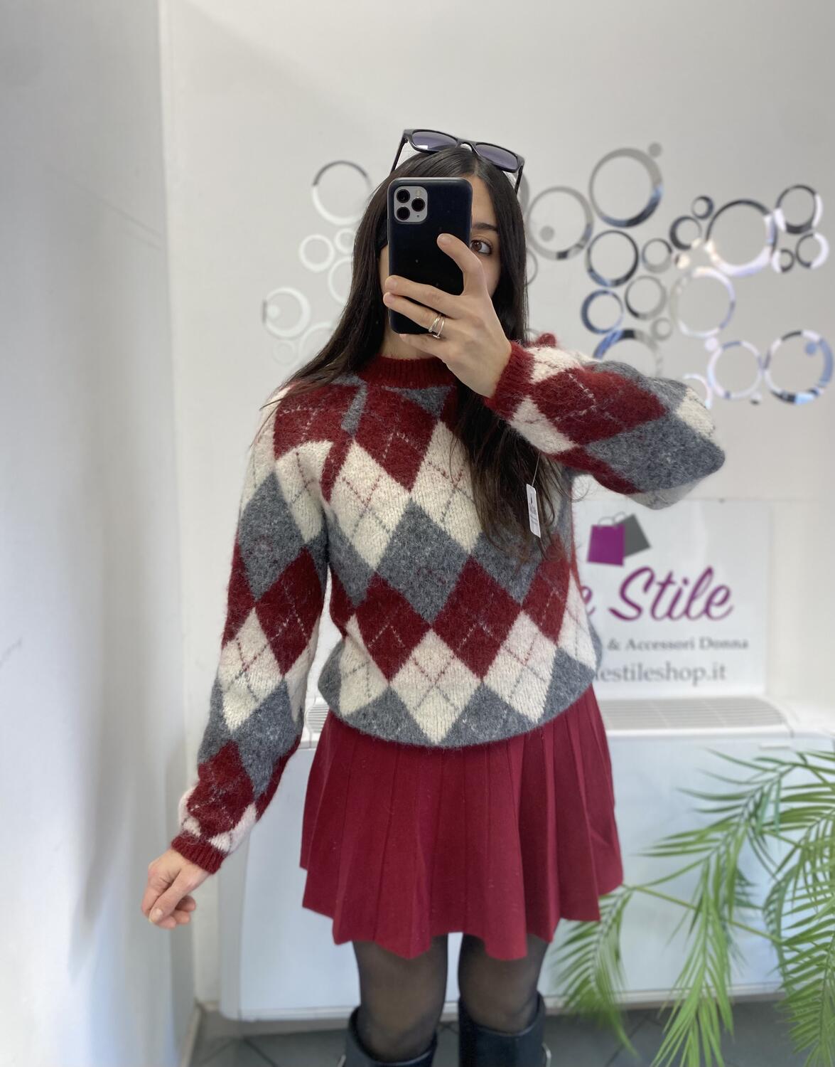 NOVITÀ Pull rombi in misto lana