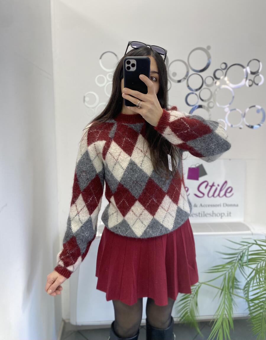 NOVITÀ Pull rombi in misto lana