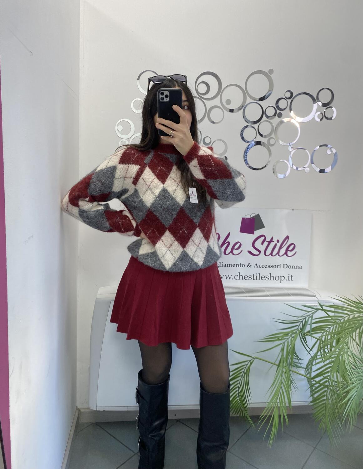 NOVITÀ Pull rombi in misto lana