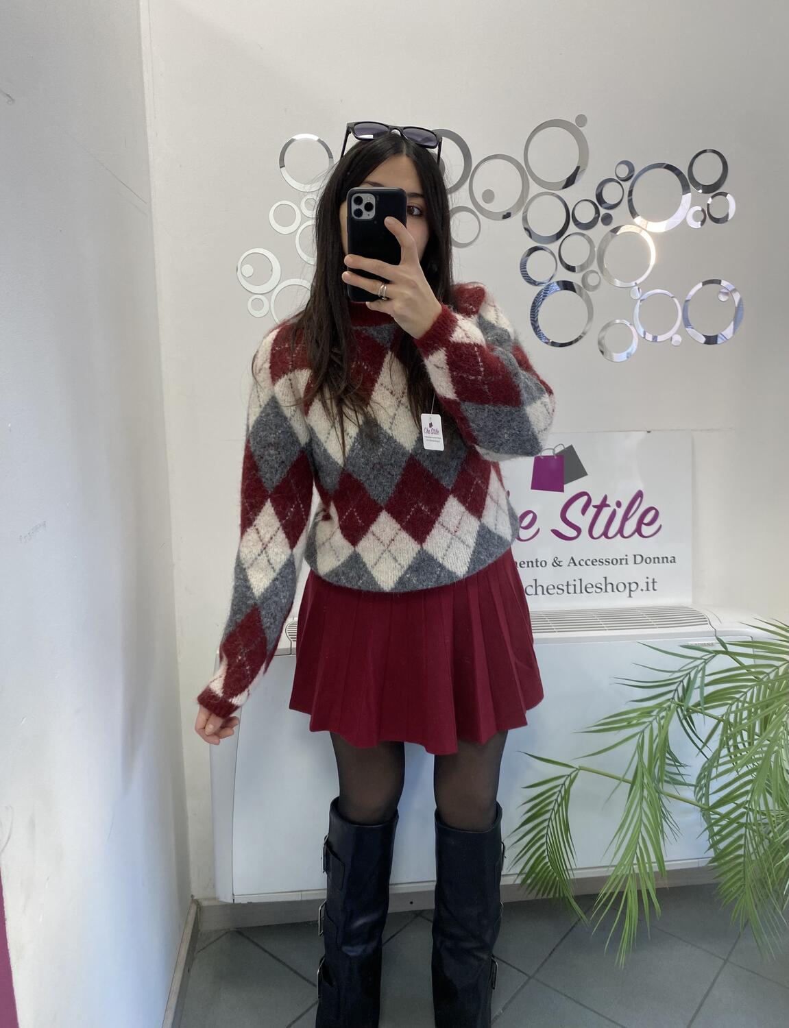 NOVITÀ Pull rombi in misto lana