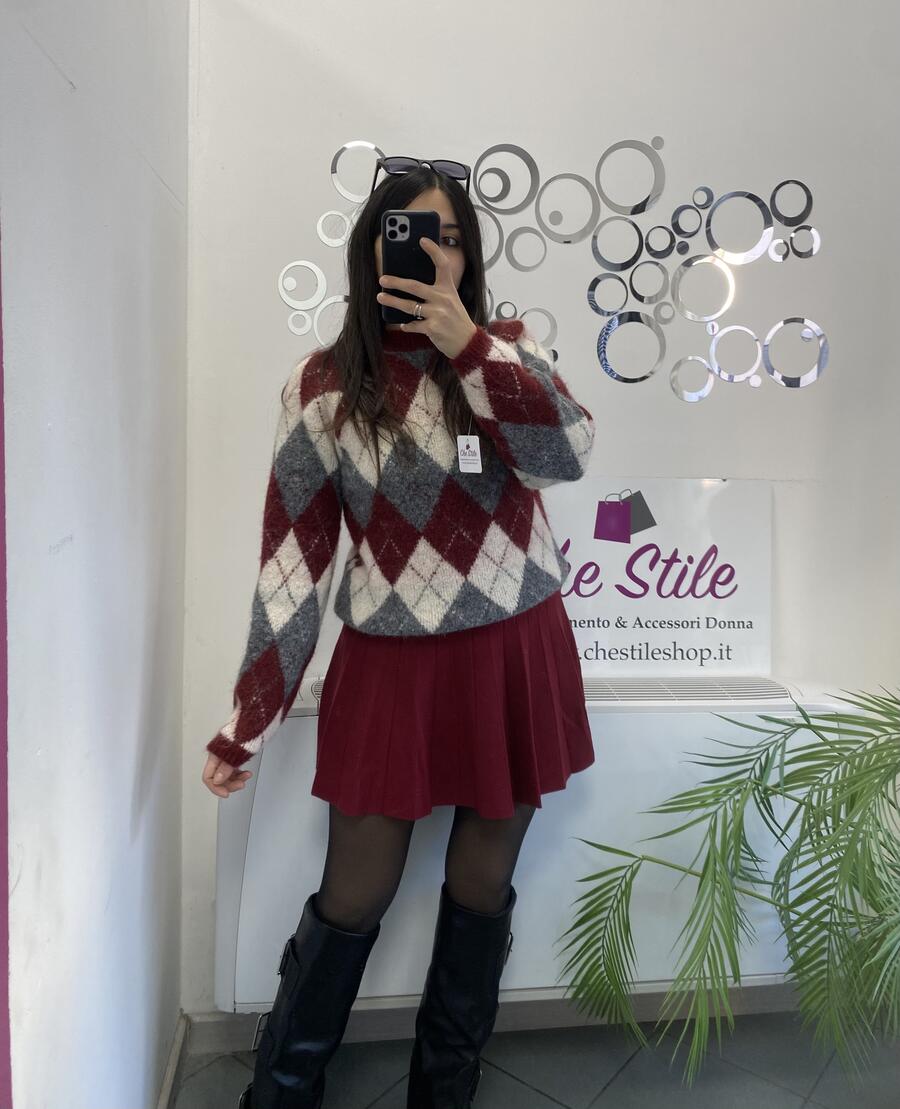 NOVITÀ Pull rombi in misto lana