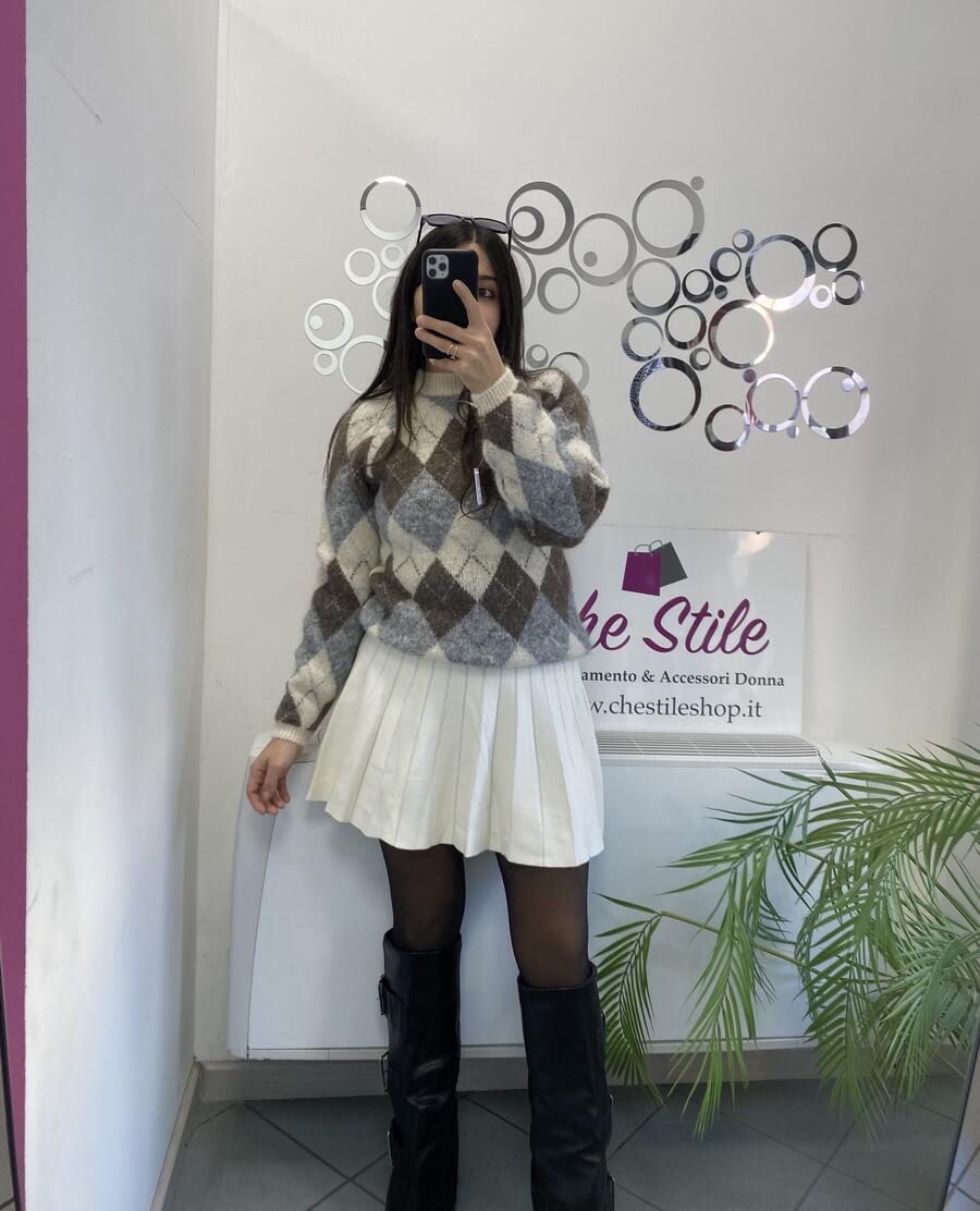 NOVITÀ Pull rombi in misto lana