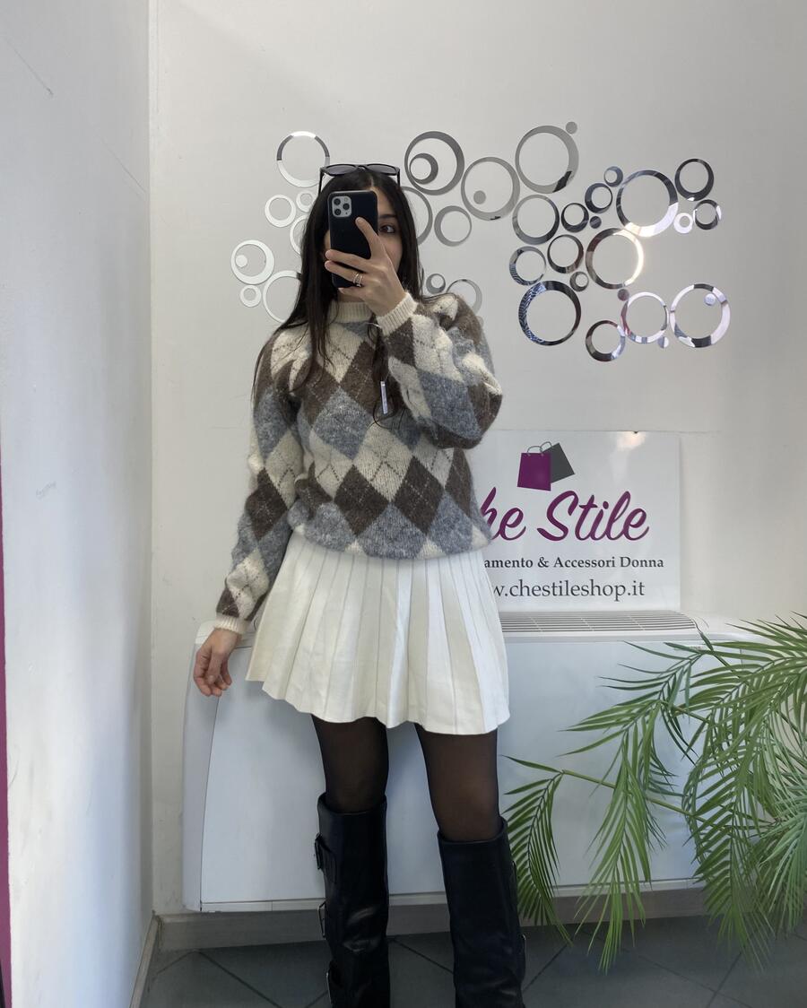 NOVITÀ Pull rombi in misto lana