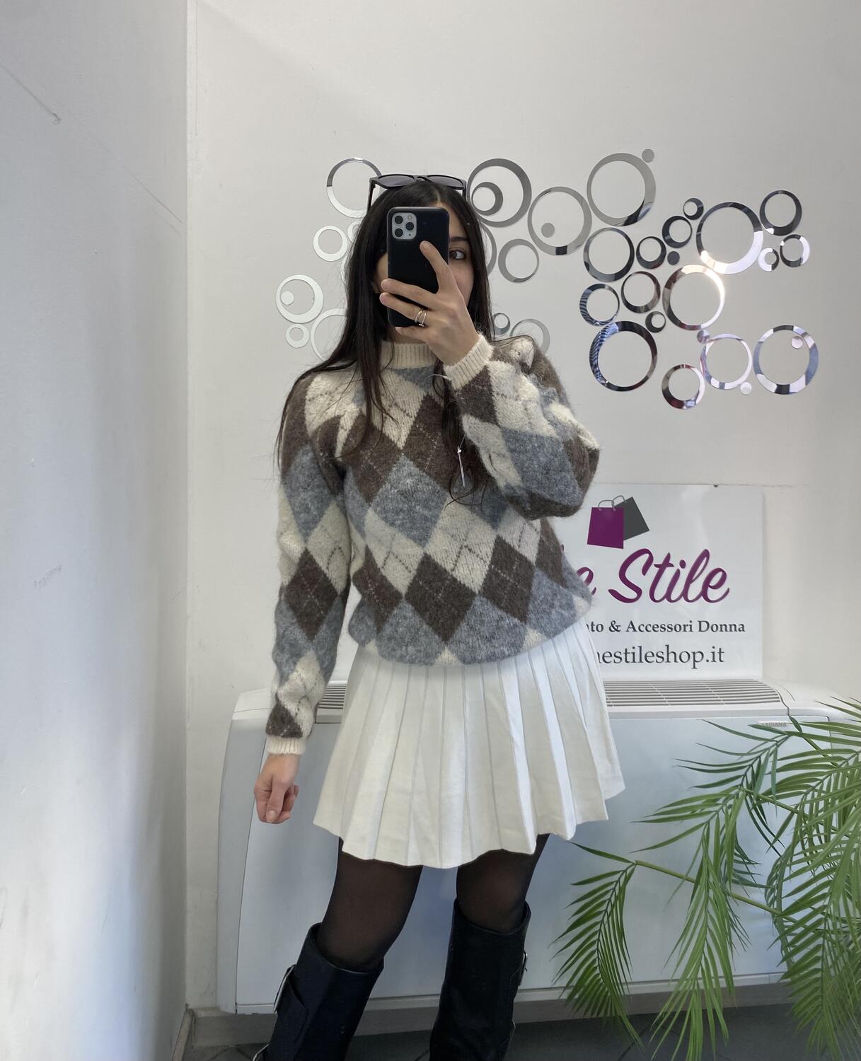 NOVITÀ Pull rombi in misto lana