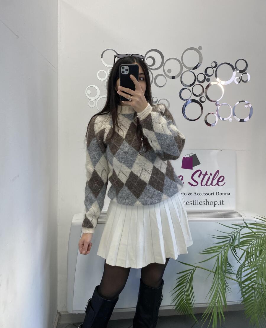 NOVITÀ Pull rombi in misto lana