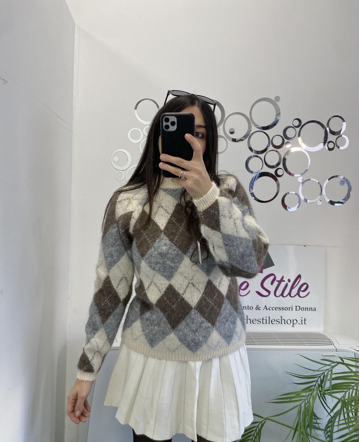 NOVITÀ Pull rombi in misto lana