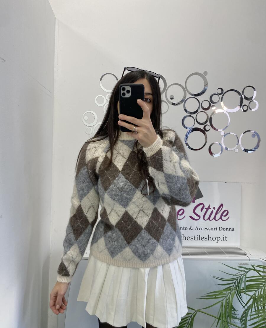 NOVITÀ Pull rombi in misto lana