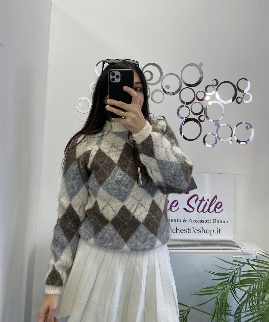 NOVITÀ Pull rombi in misto lana