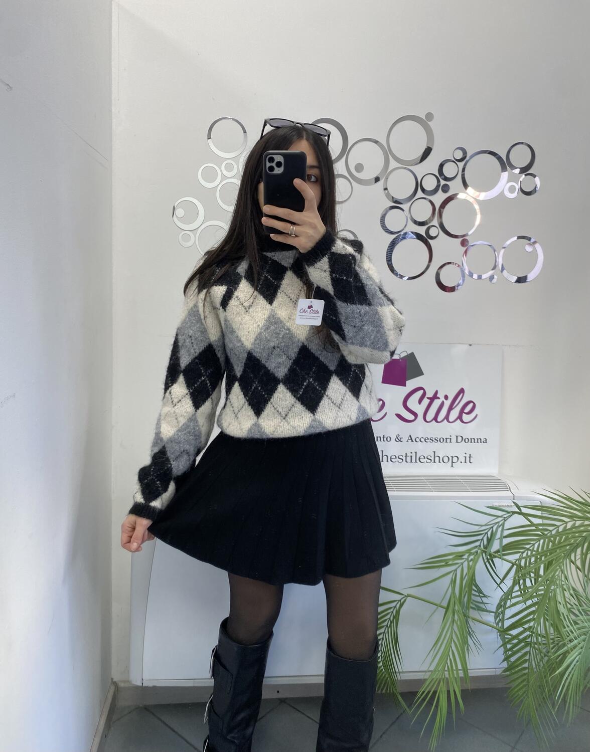 NOVITÀ Pull rombi in misto lana