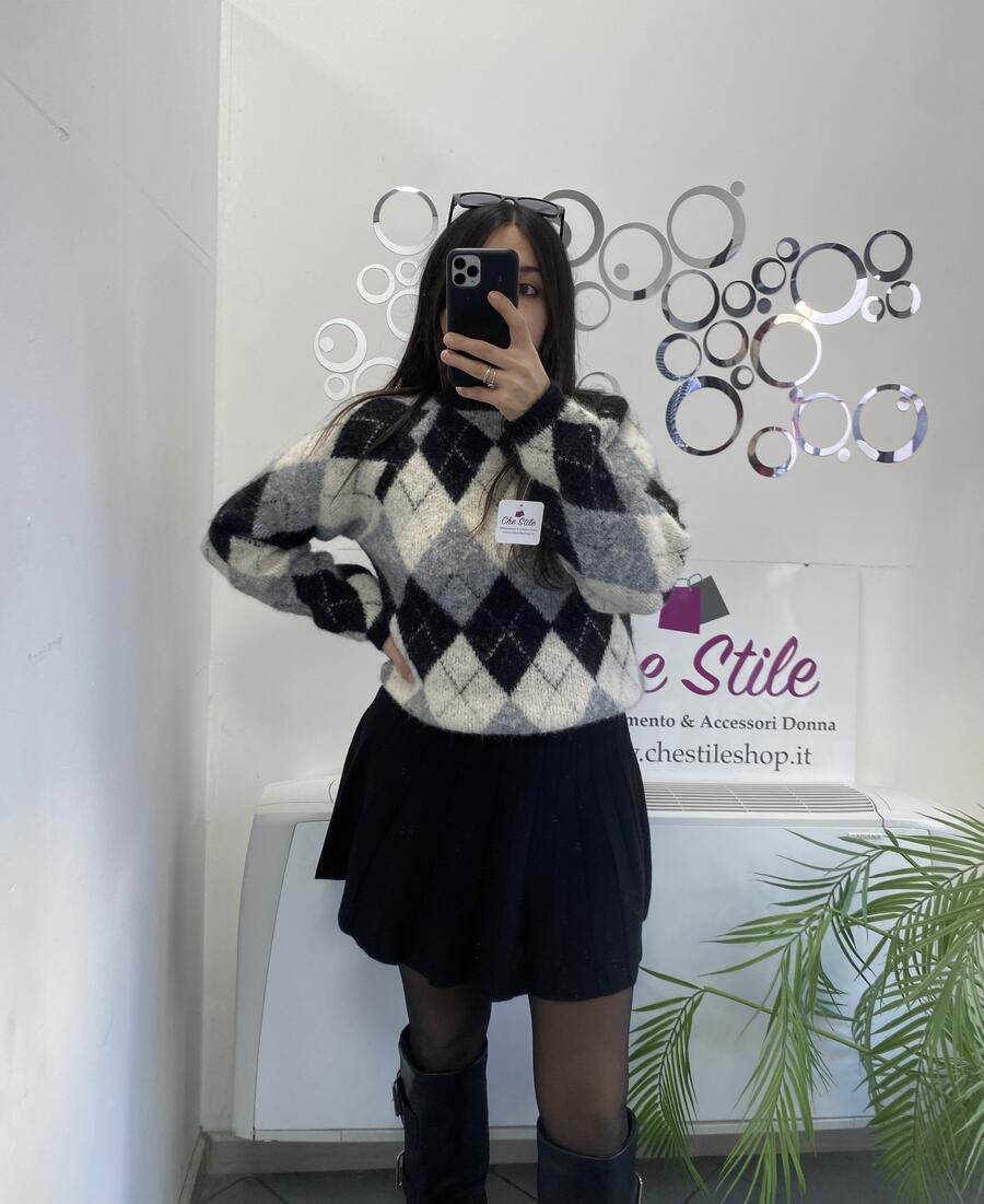 NOVITÀ Pull rombi in misto lana