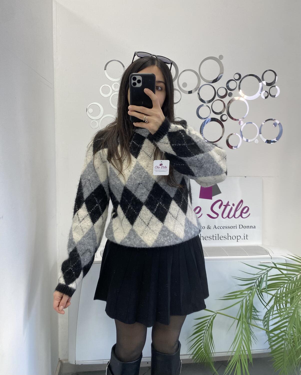 NOVITÀ Pull rombi in misto lana