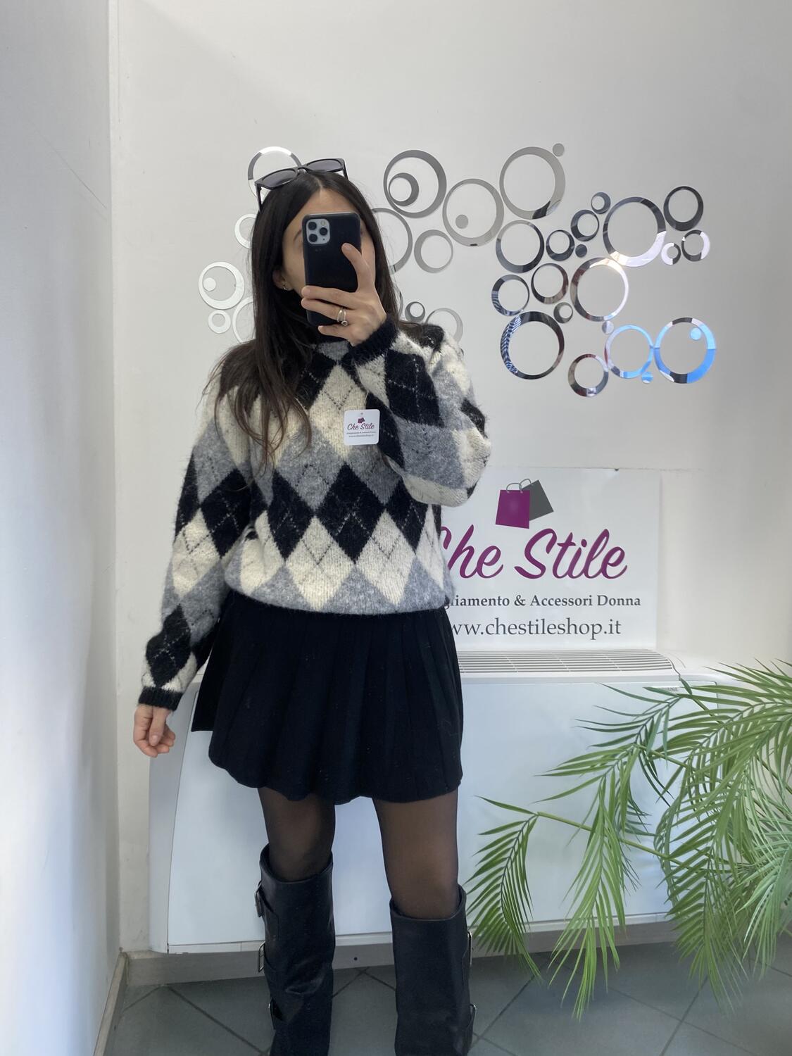 NOVITÀ Pull rombi in misto lana