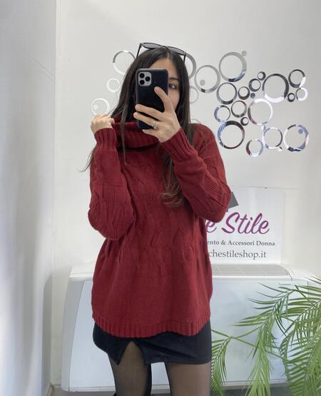 NOVITÀ Maxi pull dolcevita morbido in viscosa