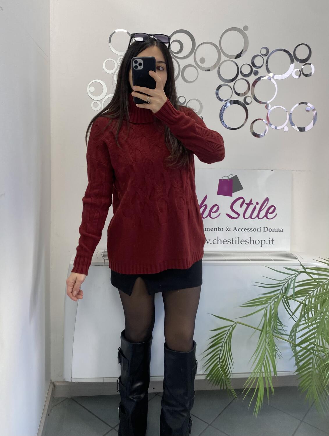 NOVITÀ Maxi pull dolcevita morbido in viscosa