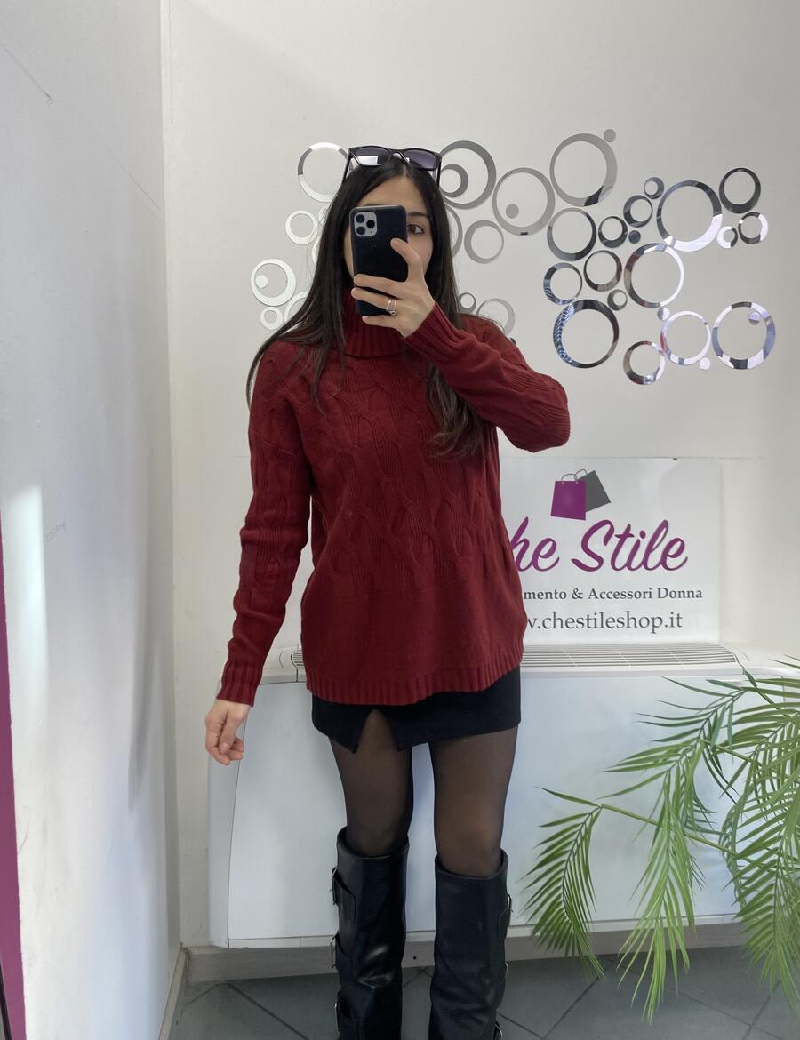 NOVITÀ Maxi pull dolcevita morbido in viscosa