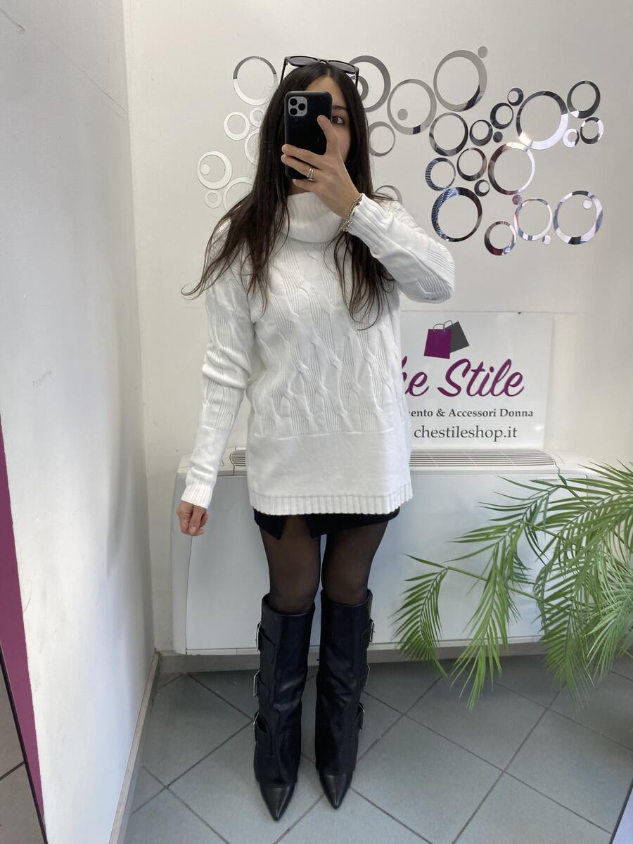 NOVITÀ Maxi pull dolcevita morbido in viscosa