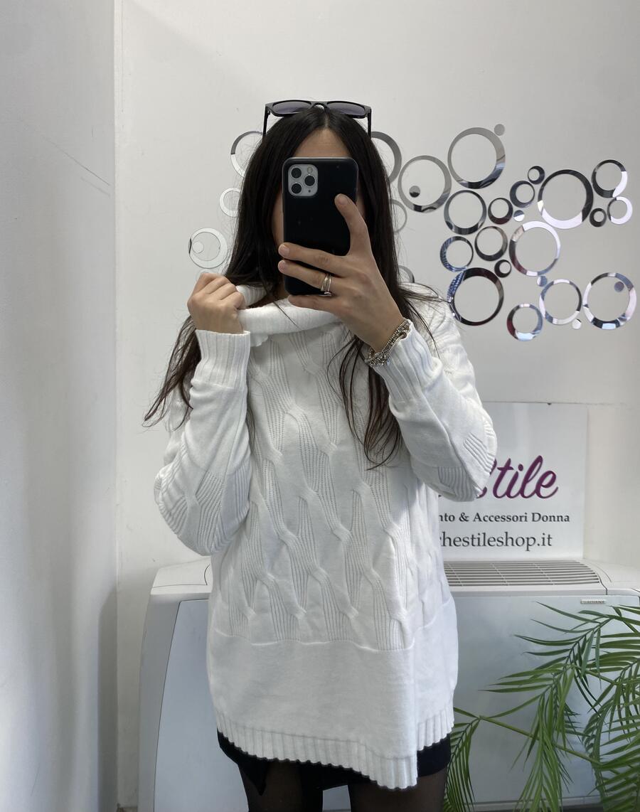 NOVITÀ Maxi pull dolcevita morbido in viscosa