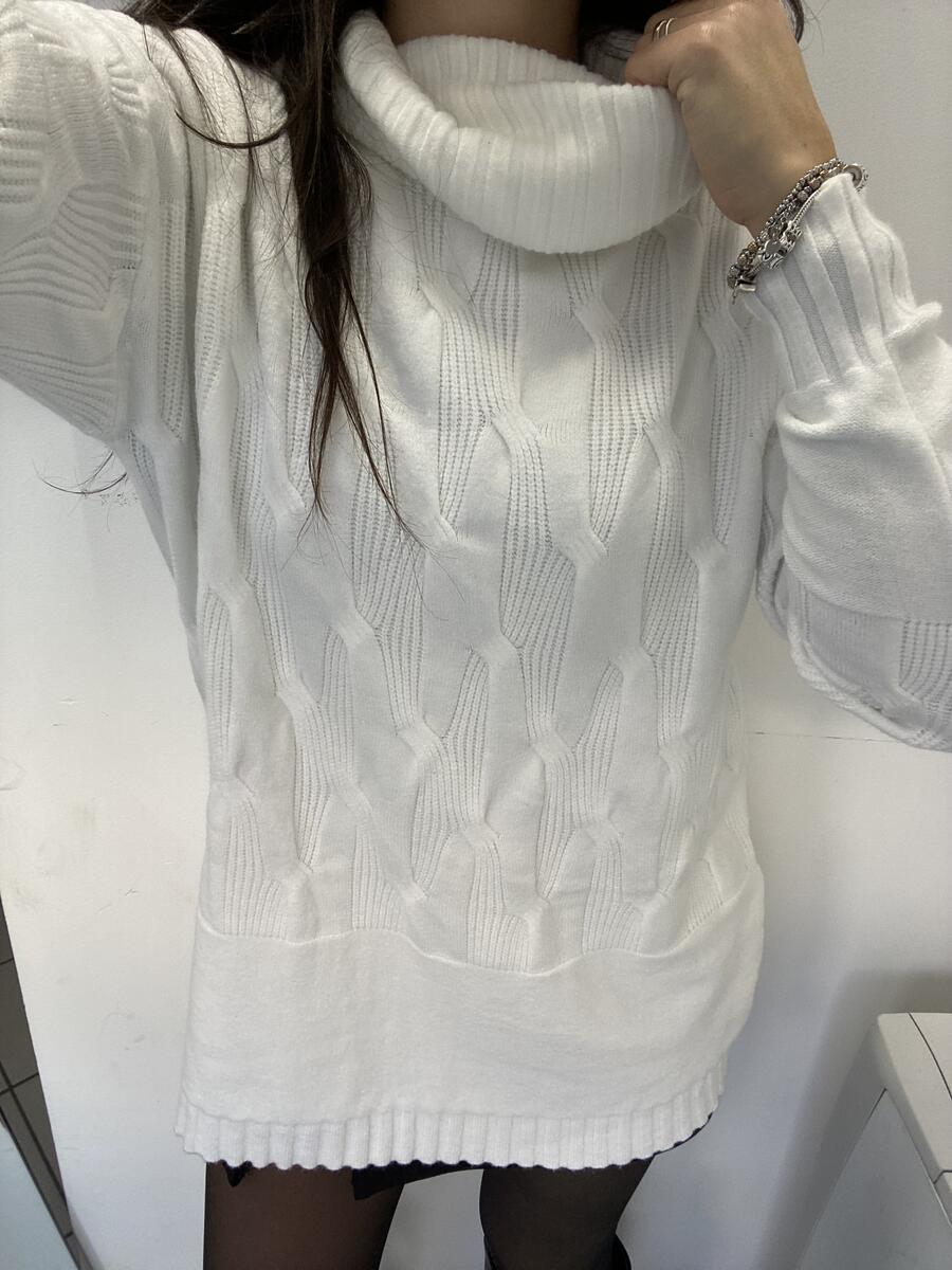 NOVITÀ Maxi pull dolcevita morbido in viscosa