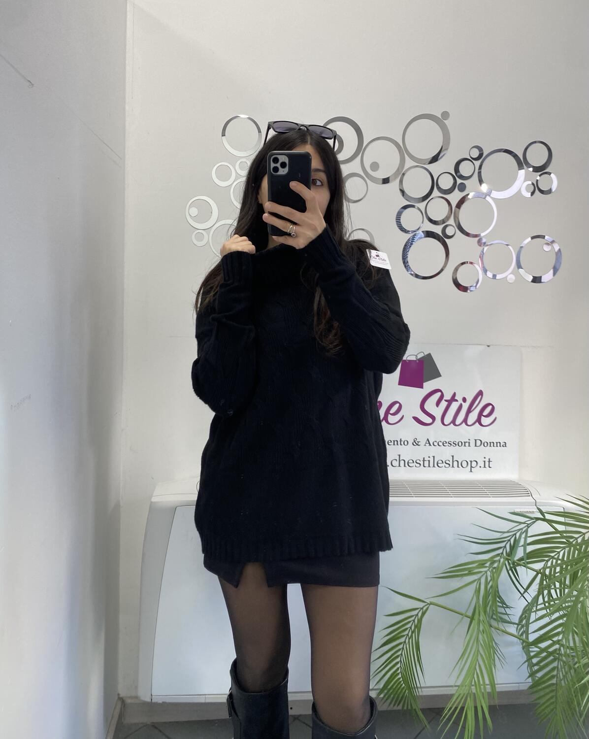 NOVITÀ Maxi pull dolcevita morbido in viscosa