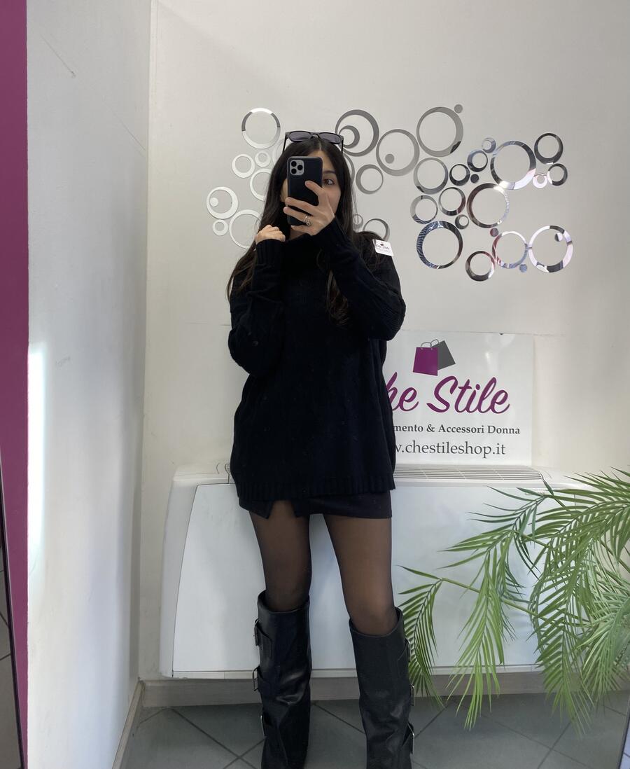 NOVITÀ Maxi pull dolcevita morbido in viscosa