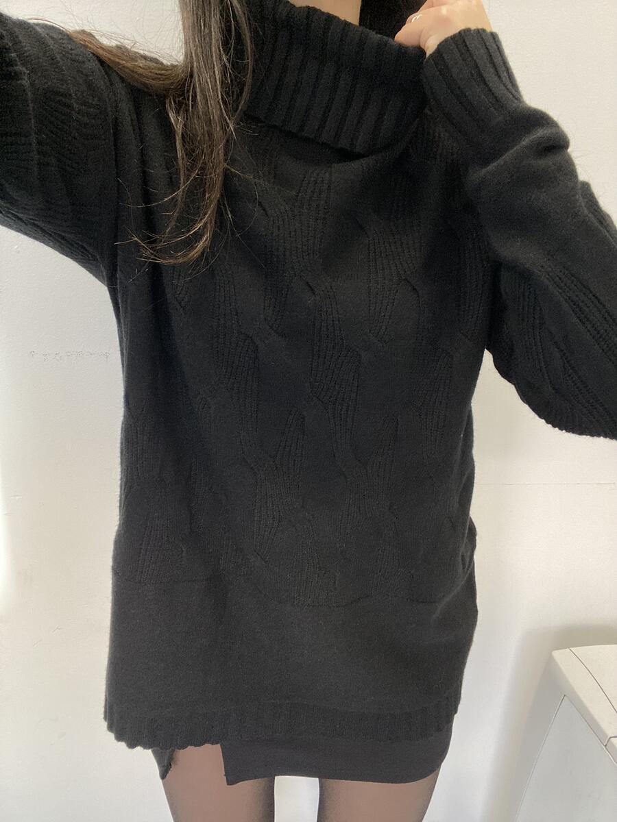 NOVITÀ Maxi pull dolcevita morbido in viscosa