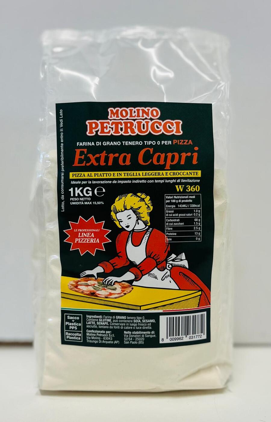 Farina tipo 0 Extra Capri Kg.1 W350-370