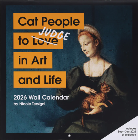 Calendario da parete 2026, 30,5x30,5 cm: Cat People to Judge in Art and Life