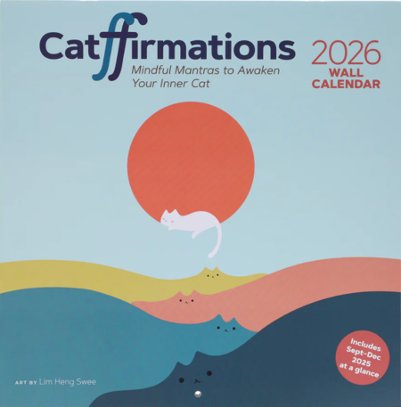 Calendario da parete 2026, 30,5x30,5 cm: Catffirmations 