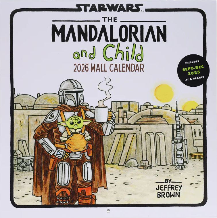 Calendario da parete 2026, 30,5x30,5 cm: Star Wars The Mandalorian and Child