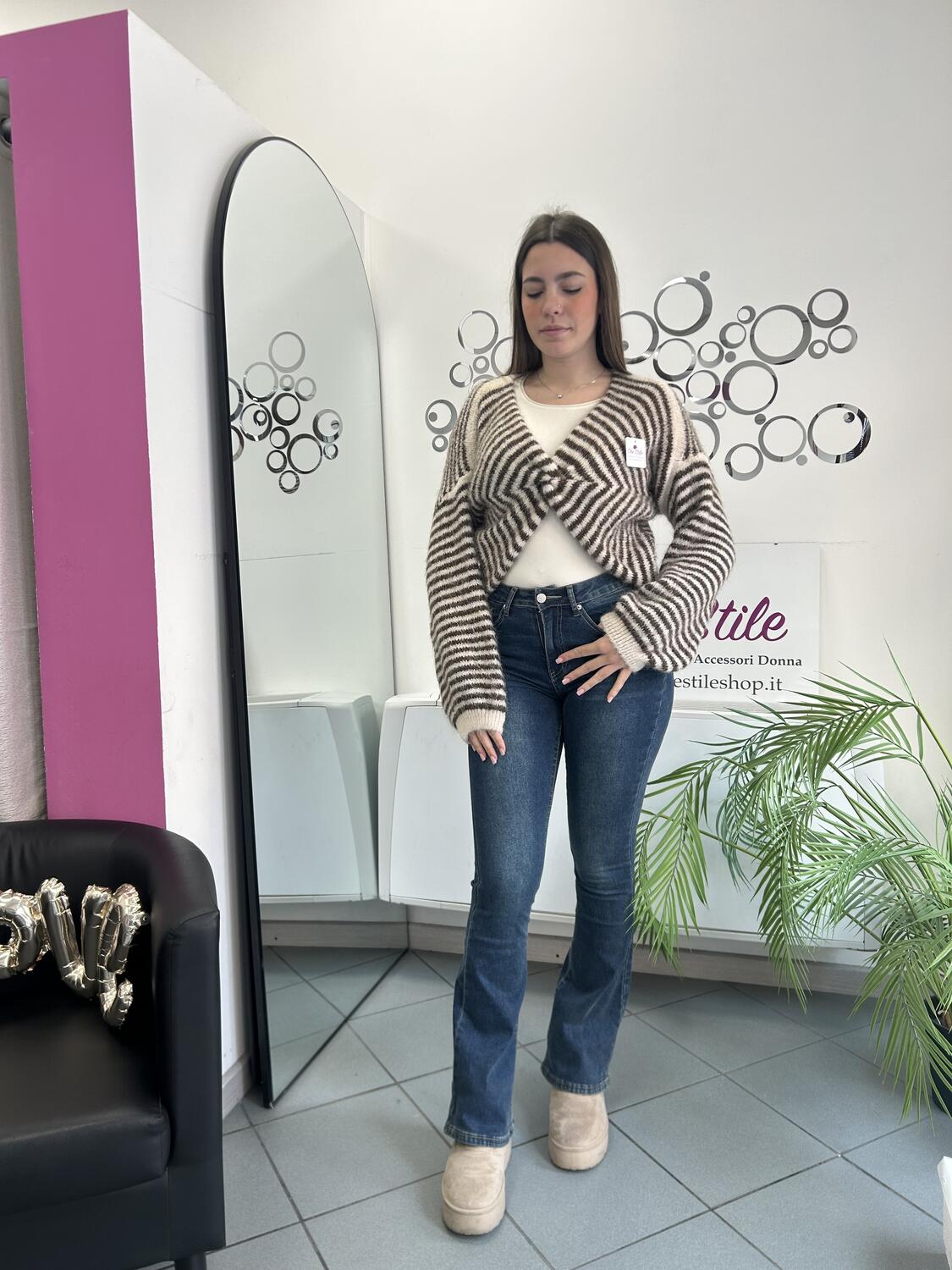 NOVITÀ Pull a righe nodo centrale