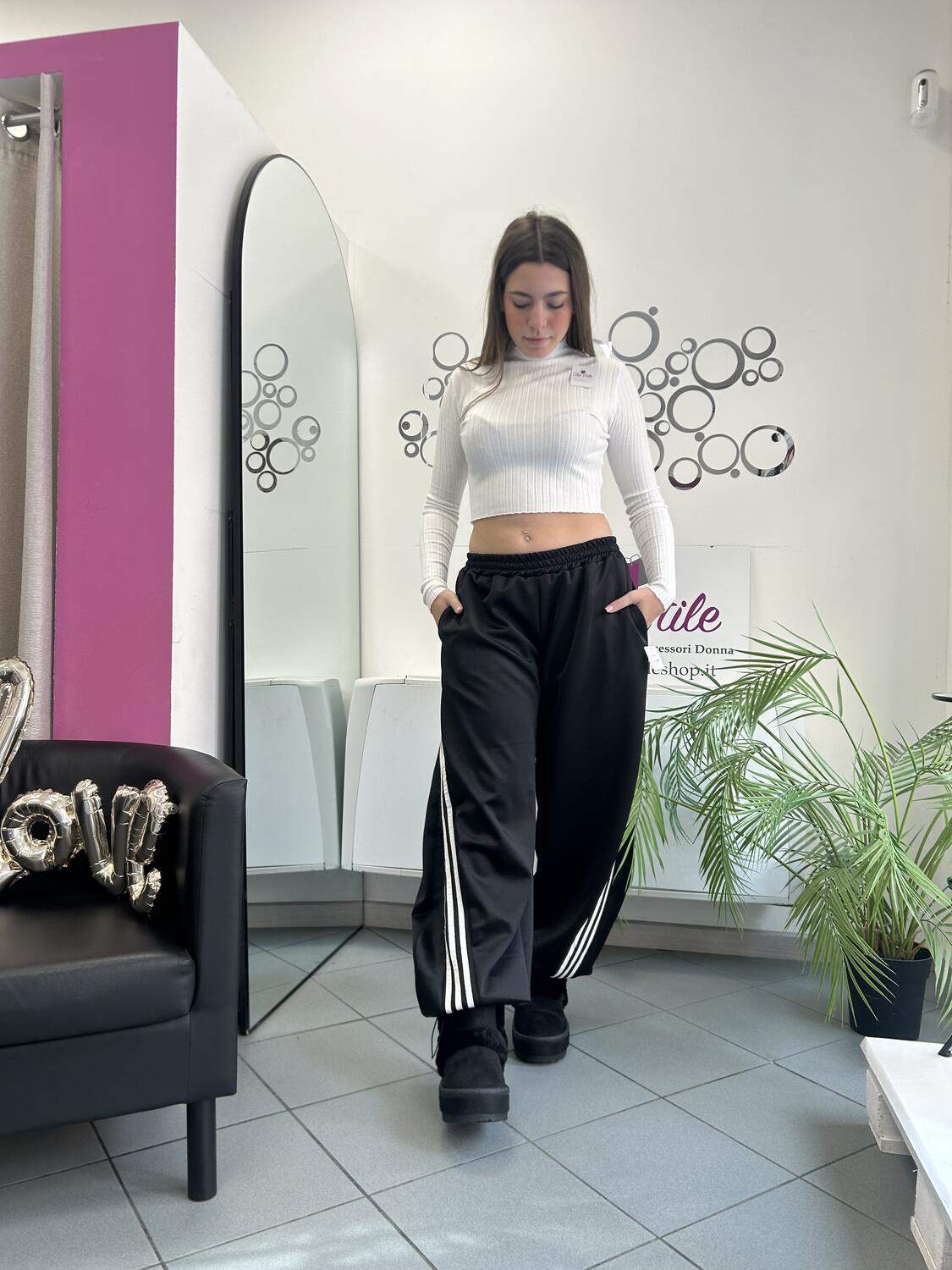 NOVITÀ Panta tuta baggy con bande colorate