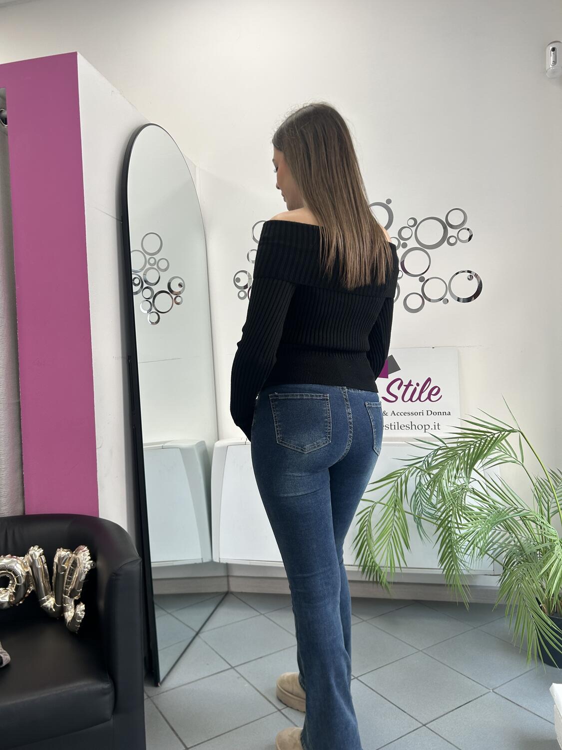 NOVITÀ Pull a costine scollo a barca