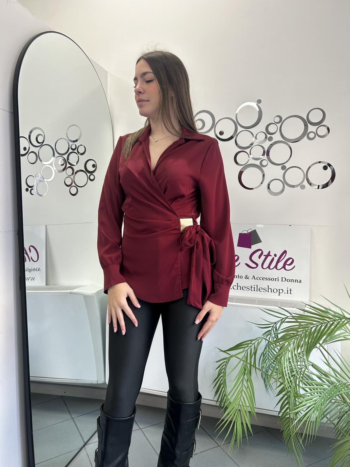 NOVITÀ Camicia a portafoglio dettaglio oro