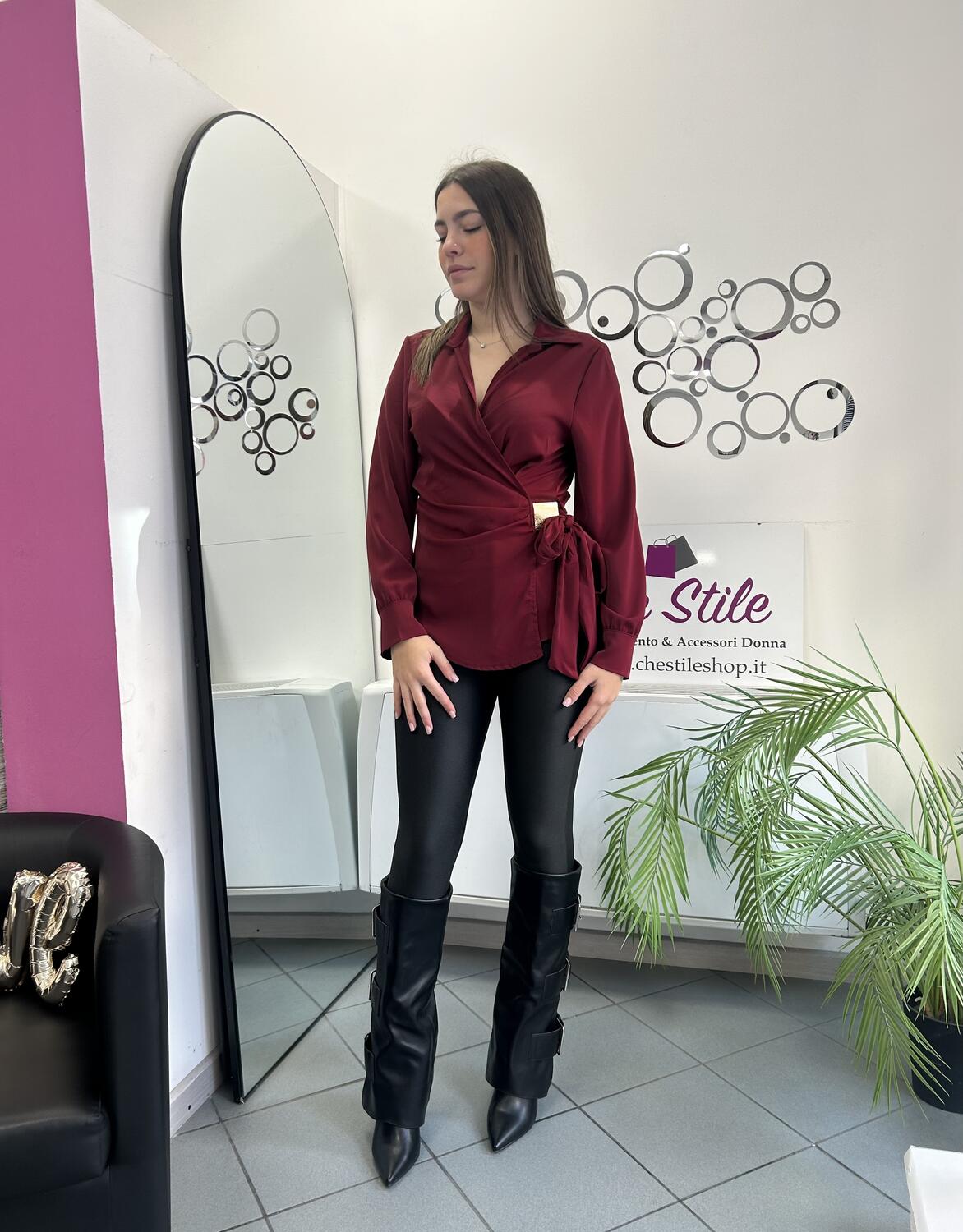 NOVITÀ Camicia a portafoglio dettaglio oro