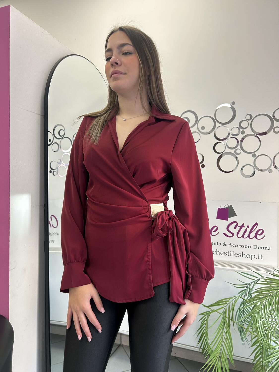 NOVITÀ Camicia a portafoglio dettaglio oro