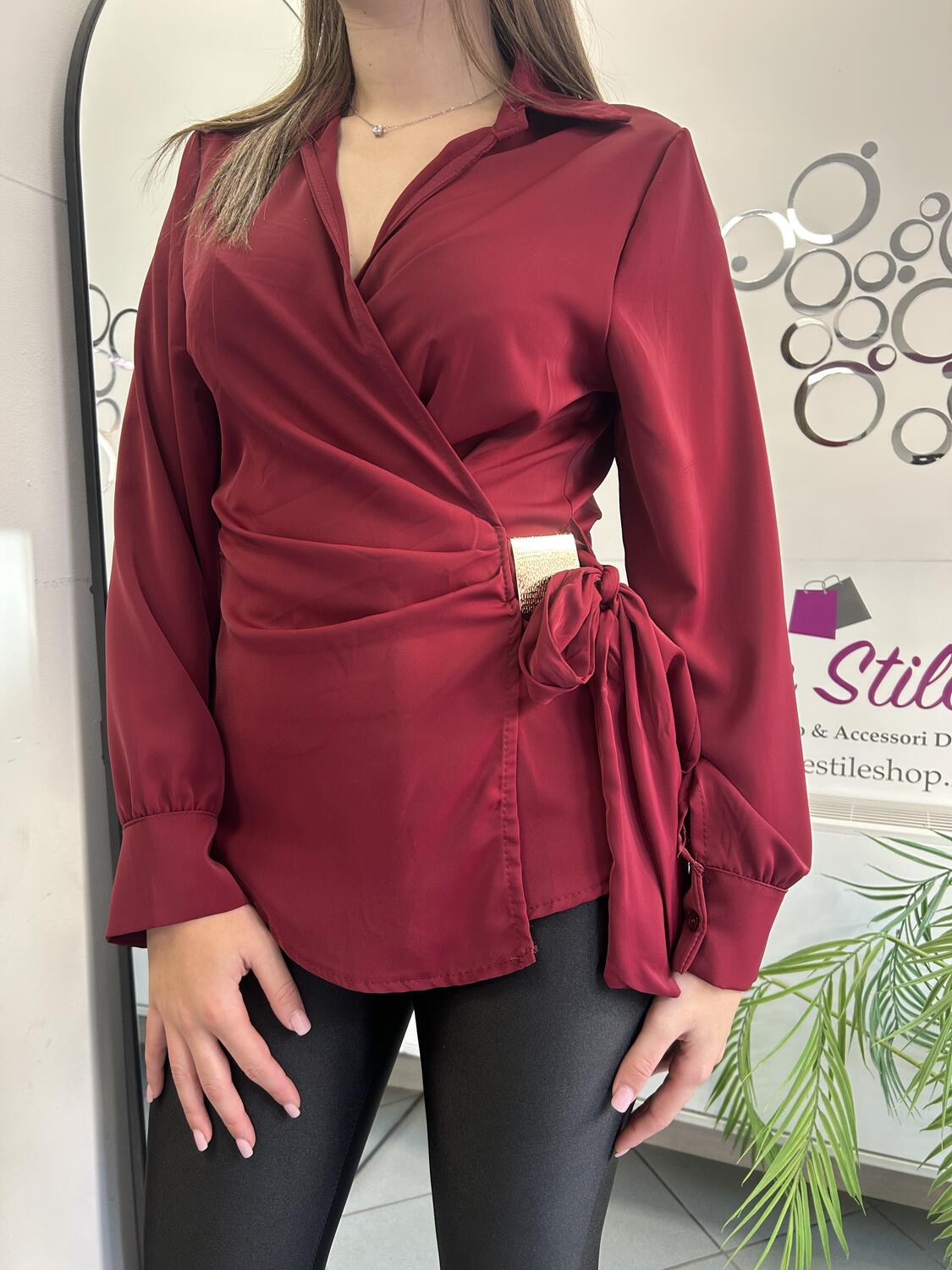 NOVITÀ Camicia a portafoglio dettaglio oro