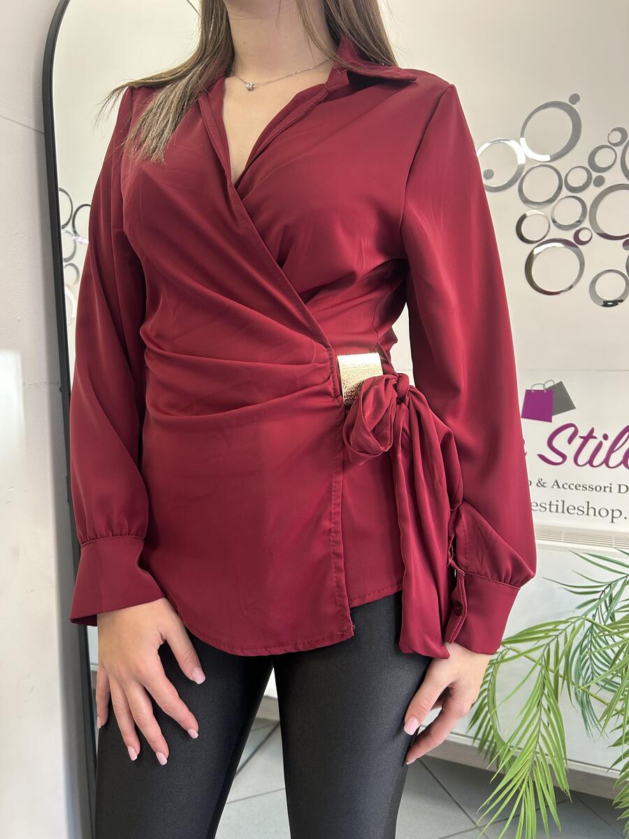 NOVITÀ Camicia a portafoglio dettaglio oro